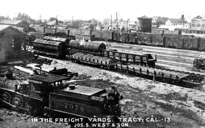 Southern Pacific Locomotive  #3690   4-10-2  Tracy CA  1956  Postcard Train 9224 