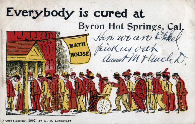 Byron Hot Springs "Cured" Postcard (Image)