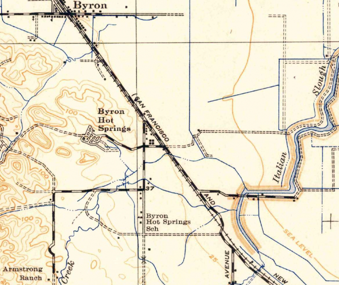 Byron Hot Springs (1940 USGS Topo Map)