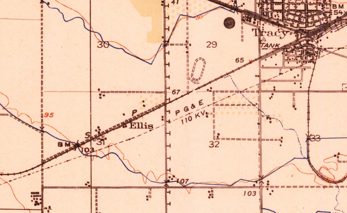 Ellis, California (1942 USGS Map)