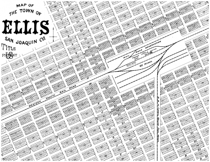 Ellis, California, Patent Map (Circa 1875)
