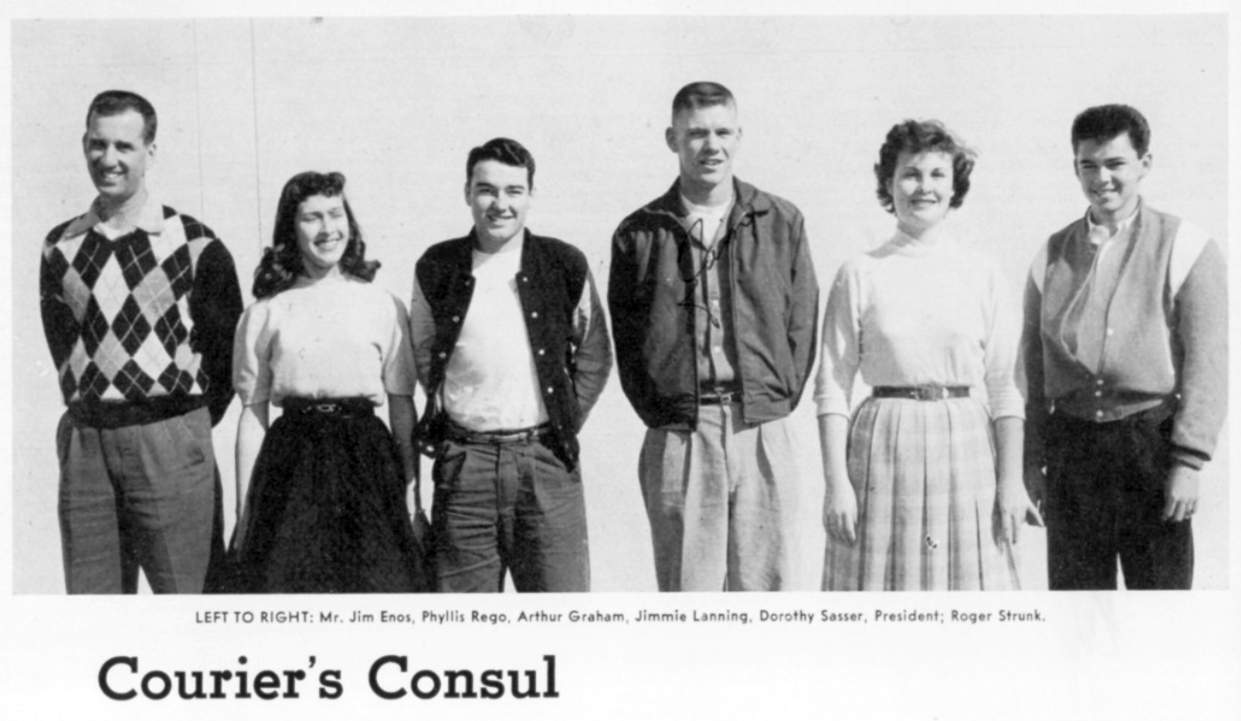 Strunk (1956 Tracy High Yearbook) On Courier's Council