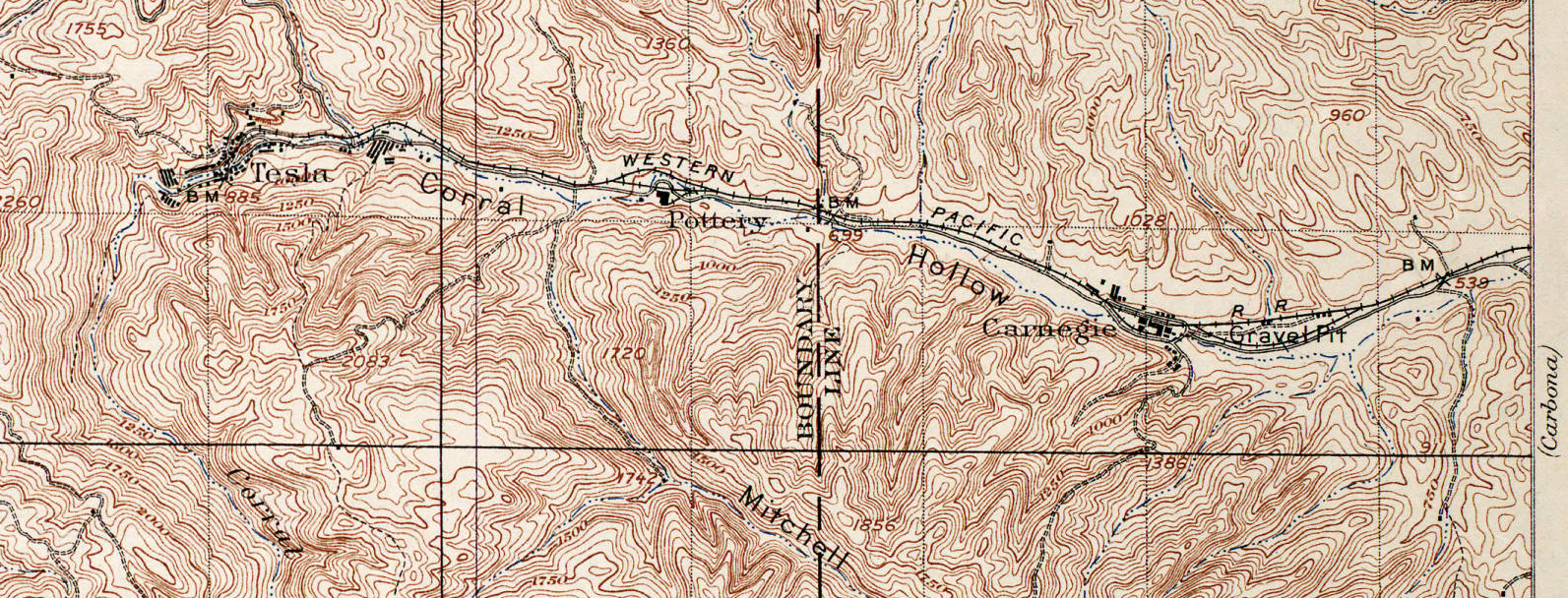 Corral Hollow, California (1907 USGS Map)